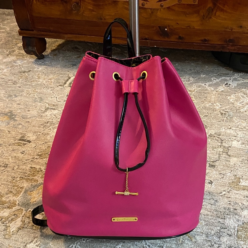 Juicy Couture Pink Drawstring Backpack